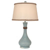 Weathered Atlantic Grey Smooth Genie Bottle Table Lamp w/ Rope Accent