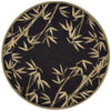 Sparta Black Bamboo Double Border Rug - 6 Ft Round
