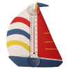 White, Red & Blue Sailboat Small Window Thermometer