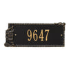 Seagull Rectangle House Number Plaque - Black and Gold