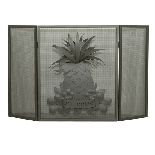Pineapple Greetings Fireplace Screen