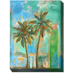 Twin Palms II  Outdoor Canvas Art