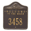 Welcome to the Beach House Number Plaque - Bronze and Gold
