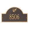 Anchor Arch House Number Plaque - Bronze & Gold