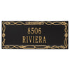 Sailor's Knot Address Plaque - Black & Gold