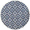 Harbor Ivory and Blue Mosaic Indoor/Outdoor Rug - 8 Ft Round - OUT OF STOCK UNTIL 08/07/2026