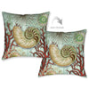 Seafoam Nautilus Pillow