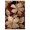 Hibiscus Flower Burgundy Rug - 3 x 7