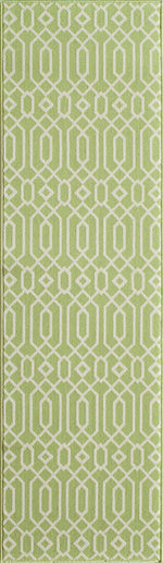 Baja Diamond Geo Green Rug - 2 x 8