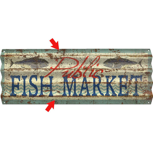 Bluefin Tuna Personalized Corrugated Metal Sign