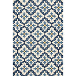 Harbor Ivory and Blue Mosaic Indoor/Outdoor Rug - 5 x 8 - OUT OF STOCK UNTIL 10/28/2026