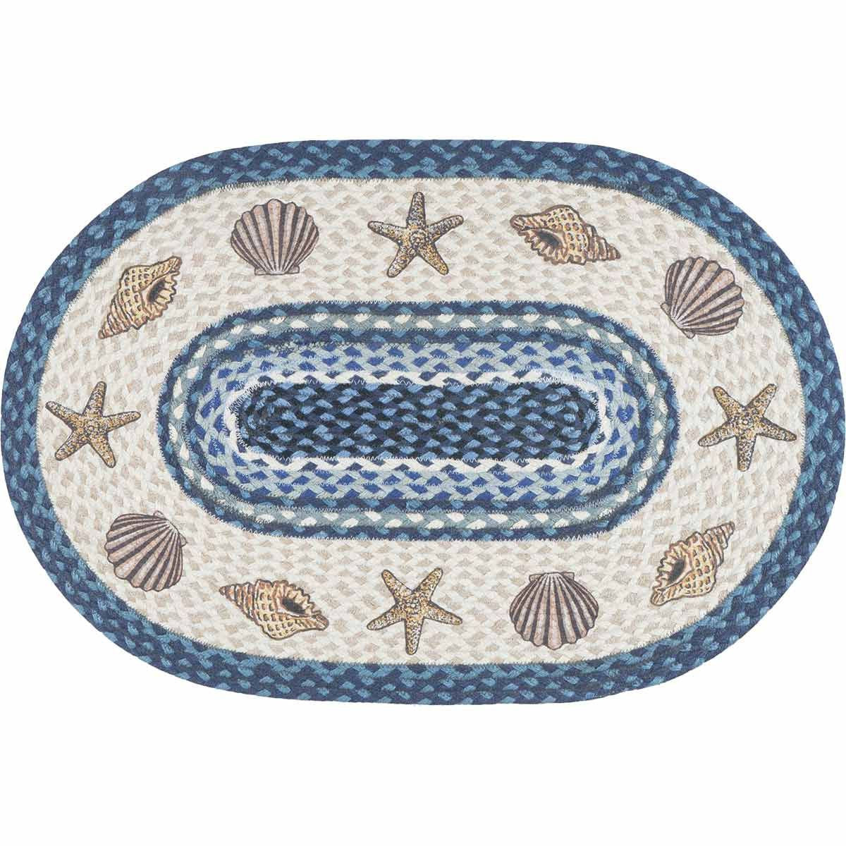 Shell & Starfish Braided Rug - 2 x 3