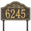 Rope and Shell Lawn Address Plaque - Bronze & Gold