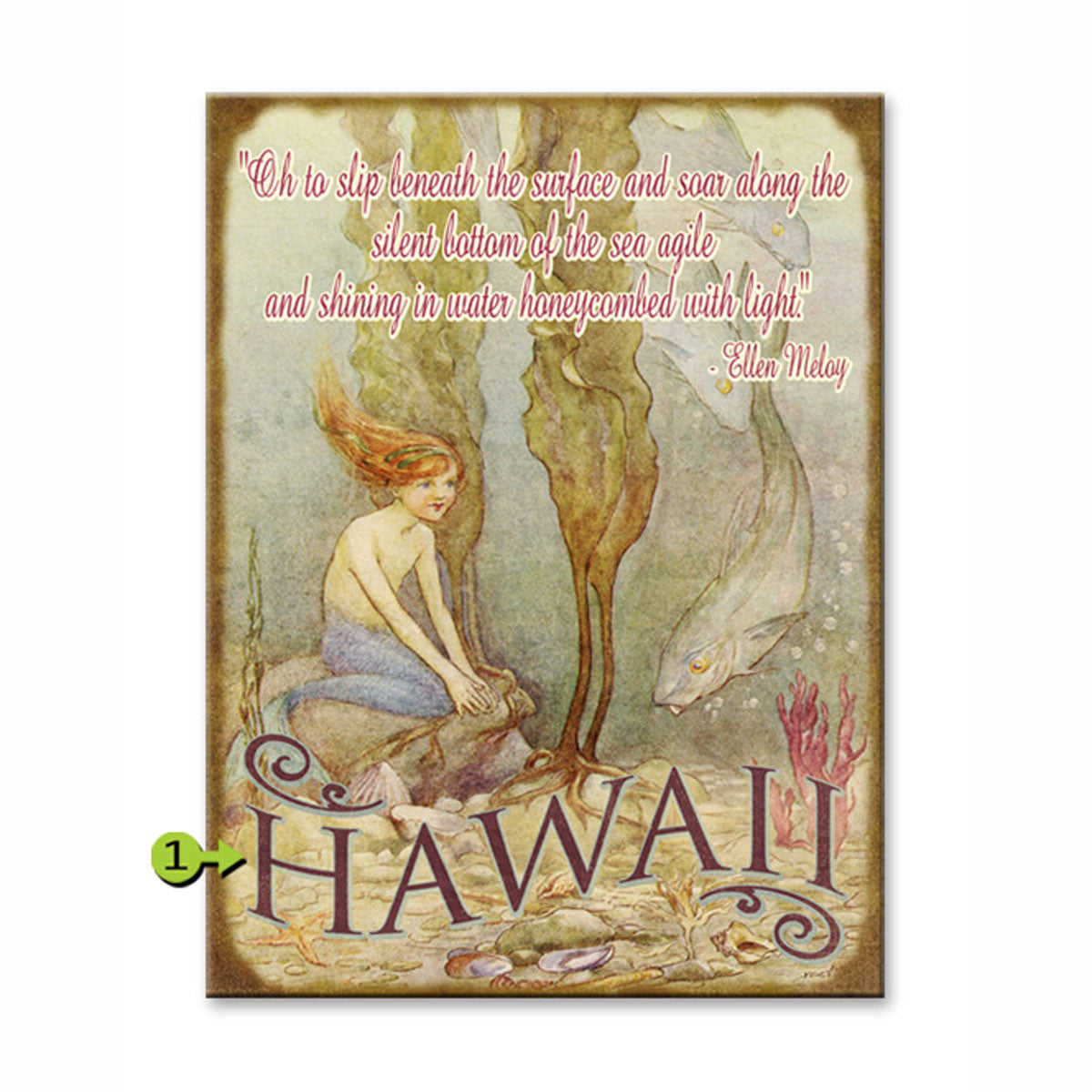 Oh to Slip Beneath the Surface Personalized Sign - 28 x 38