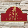 Red & Gold Personalized Adirondack Arch Plaque