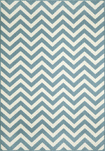 Baja Chevron Blue Rug - 2 x 5