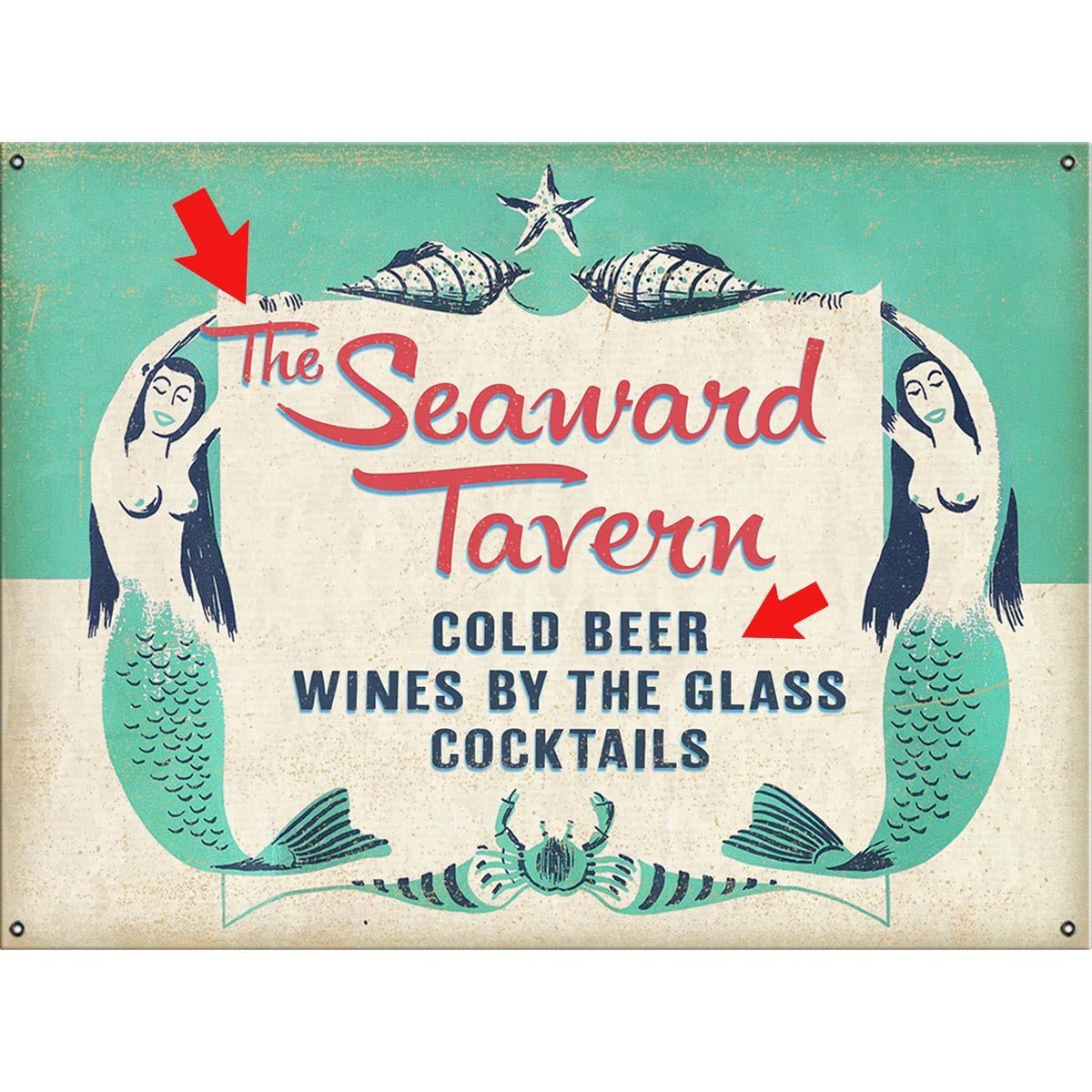 Mermaid Tavern Personalized Sign - 23 x 17