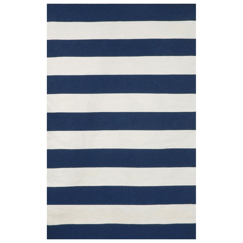 Sorrento Rugby Stripe Navy Rug Collection