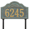 Rope and Shell Lawn Address Plaque - Bronze Verdigris