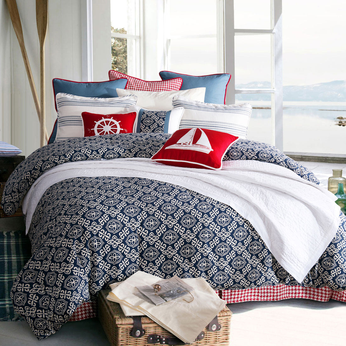 Naval Knots 4 Piece Bed Set - Queen