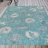 Antigua Shells Aqua Indoor/Outdoor Rug - 3 x 5
