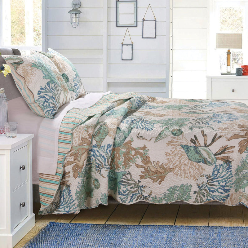 Aqua Reef Quilt Bedding Collection