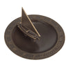 French Bronze Sailboat Sundial Birdbath