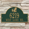 Green & Gold Personalized Adirondack Arch Plaque