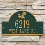 Green & Gold Personalized Adirondack Arch Plaque