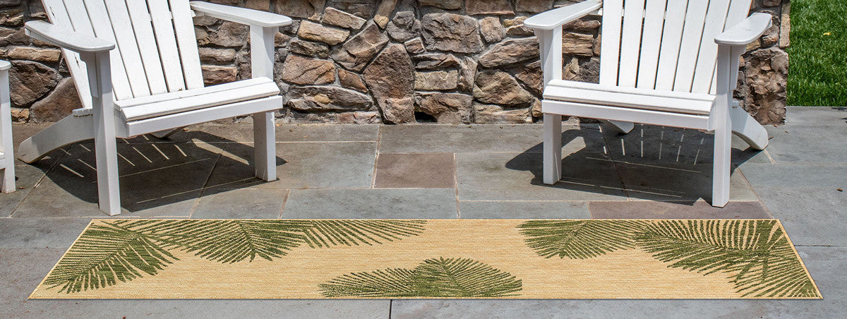 Camps Bay Green Indoor/Outdoor Rug - 2 x 8