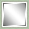 Beveled Green and White Framed Mirror