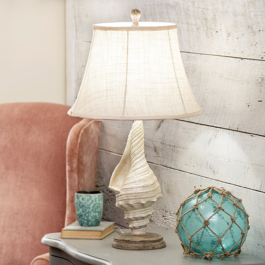 White Conch Shell Table Lamp