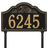 Rope and Shell Lawn Address Plaque - Black & Gold