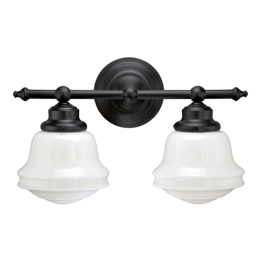 Plantation 2 Light Vanity Lamp - Oil Rubbed Bronze