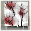 Red Oceanic Orchid Shower Curtain