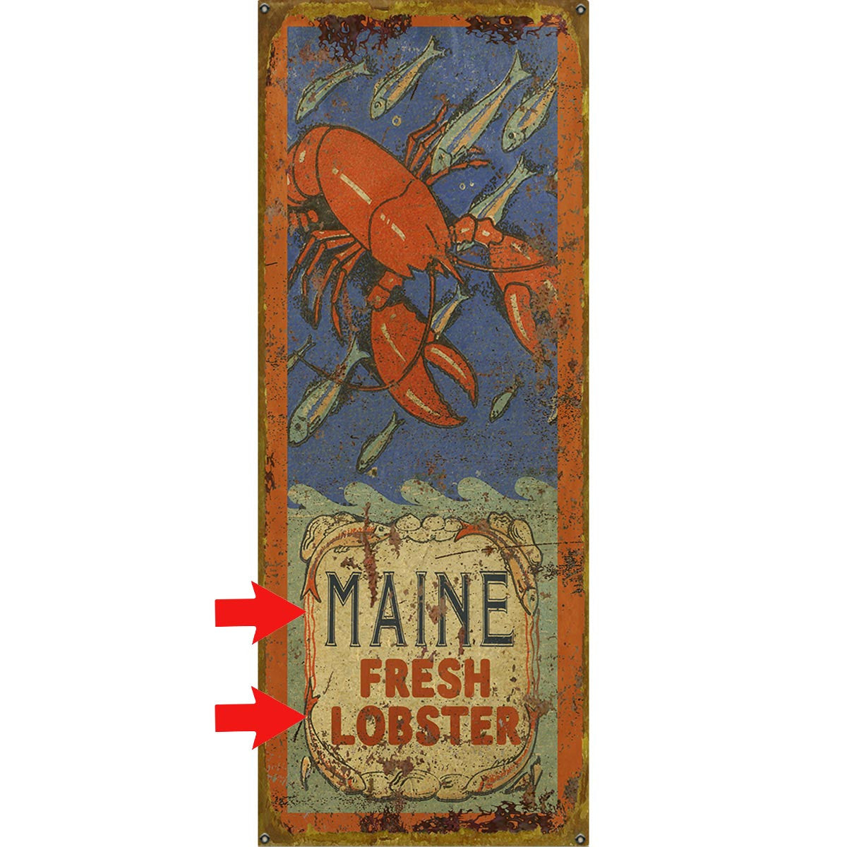 Fresh Lobster Personalized Sign - 17 x 44