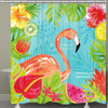 Fruit & Flamingos Shower Curtain