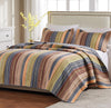 Sandy Beach Stripe 3-Piece Quilt Bed Set - King
