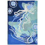 Blue Jellyfish Indoor/Outdoor Rug - 2 x 3 - OUT OF STOCK UNTIL 10/26/2026