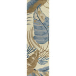 Havana Ivory and Blue Rainforest Rug - 2 x 8