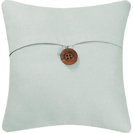 Sea Glass Button Feather Down Pillow