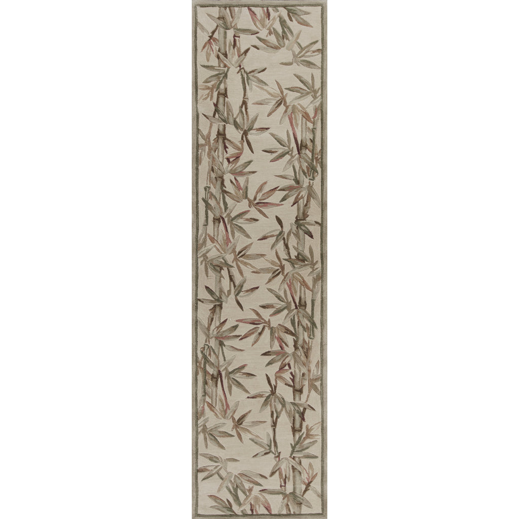 Sparta Ivory Bamboo Double Border Rug - 3 x 10 - OUT OF STOCK UNTIL 08/04/2026