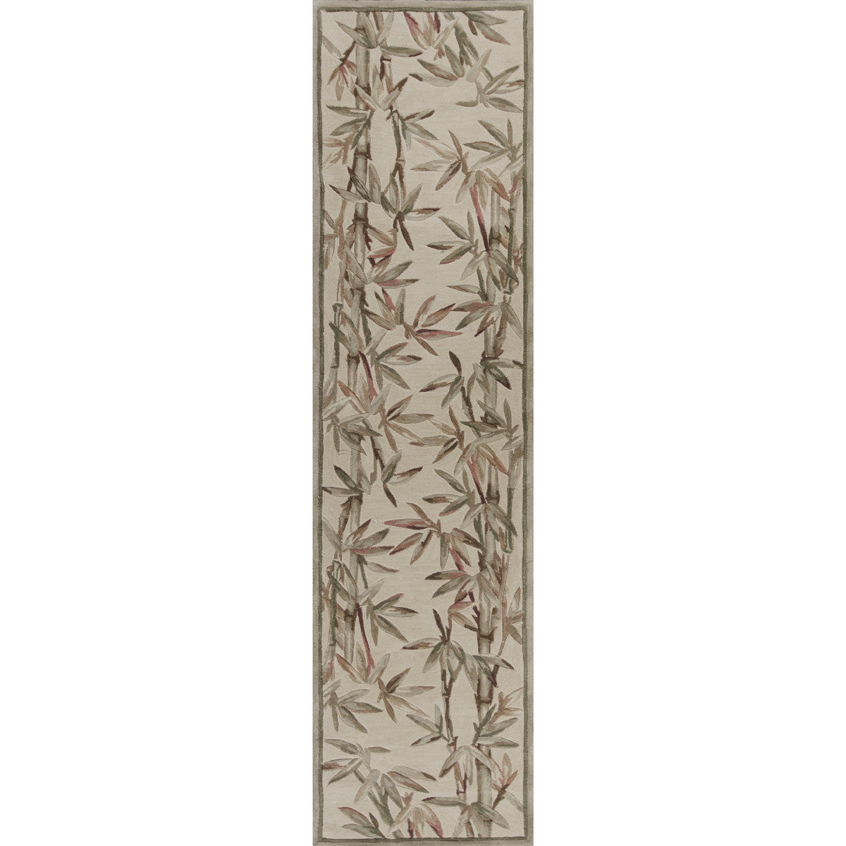 Sparta Ivory Bamboo Double Border Rug - 3 x 10 - OUT OF STOCK UNTIL 08/04/2026