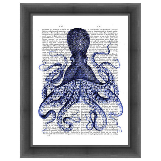Blue Octopus 3 Framed Print