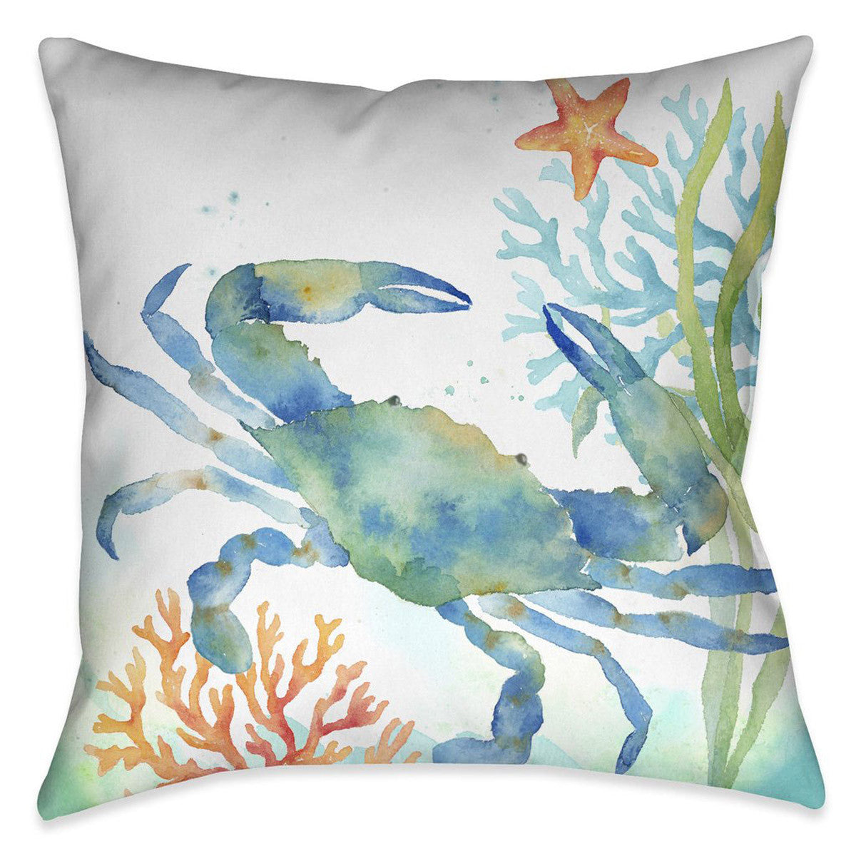 Blue Crab Crawl 20 x 20 Outdoor Pillow