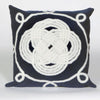 Ornamental Knot Navy Pillow - 20 x 20
