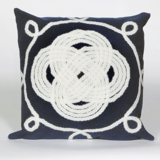 Ornamental Knot Navy Pillow - 20 x 20