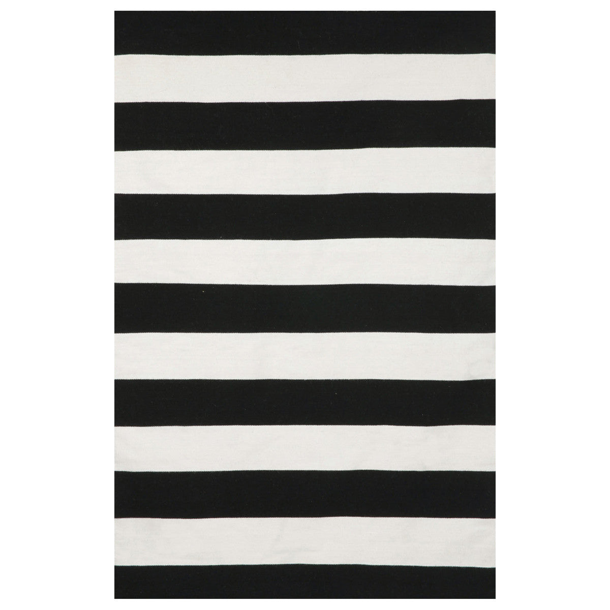Sorrento Rugby Stripe Black Rug - 2 x 3