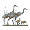 Wading Crane Family Wall Art