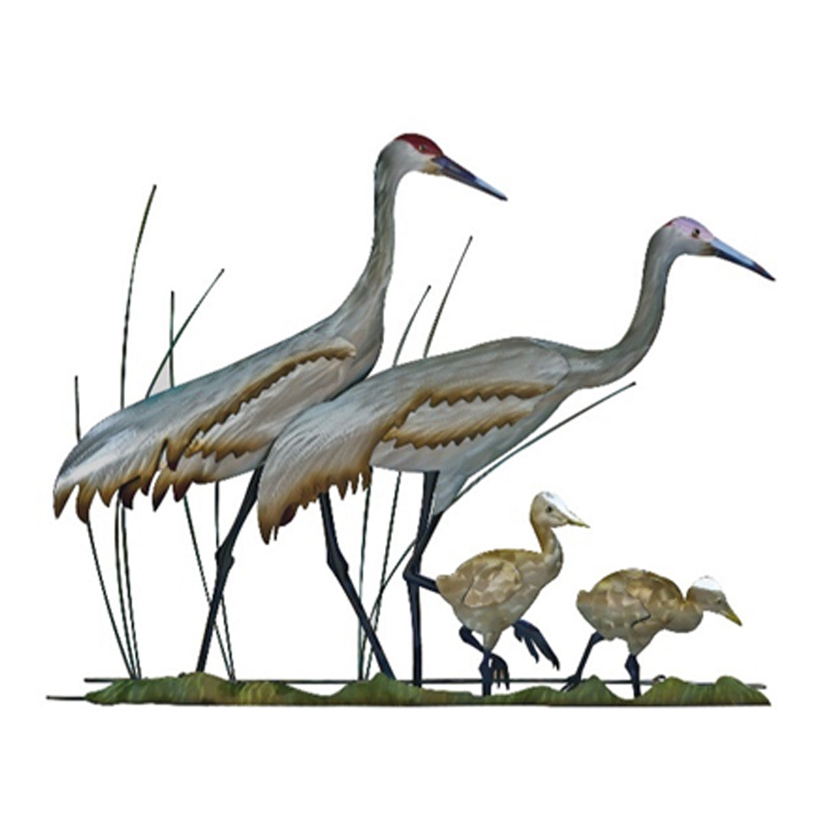 Wading Crane Family Wall Art
